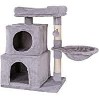 dibea Árbol para gatos Árbol escalador Árbol rascador para gatos Altura 70 cm Gris claro